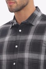 Casual Men’s Grey Check Shirt — Classic Regular Fit (Cotton Blend) - Image 9